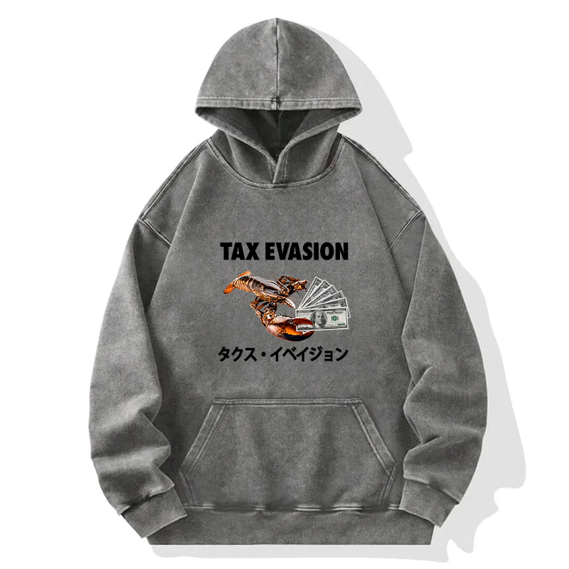 Tux Evasion Funny Washed Hoodie