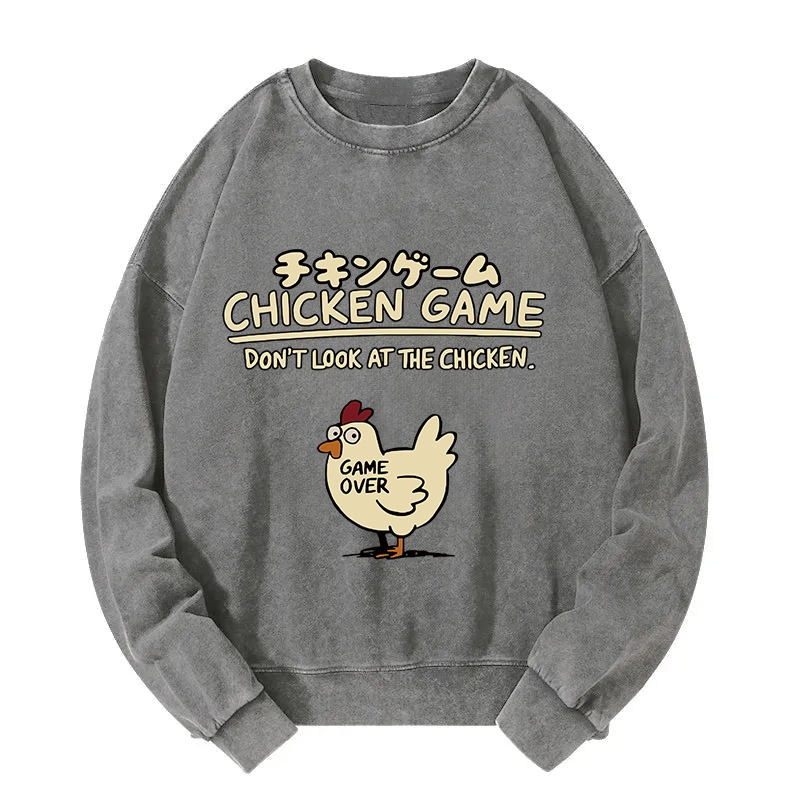 Chicken Game Cotton Washed Sweatshirt