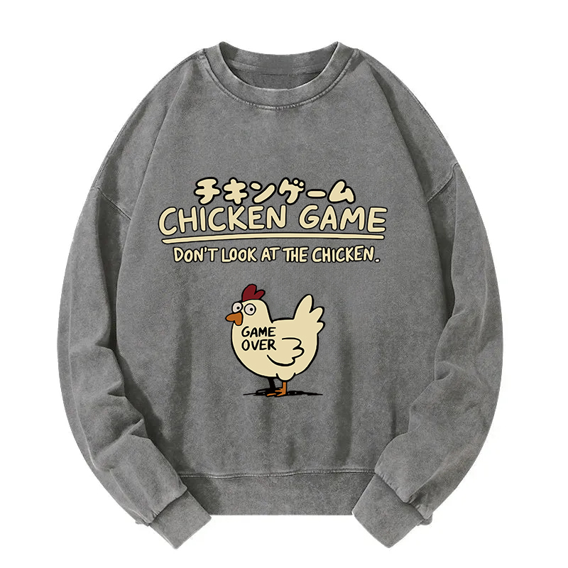 Chicken Game Cotton Washed Sweatshirt