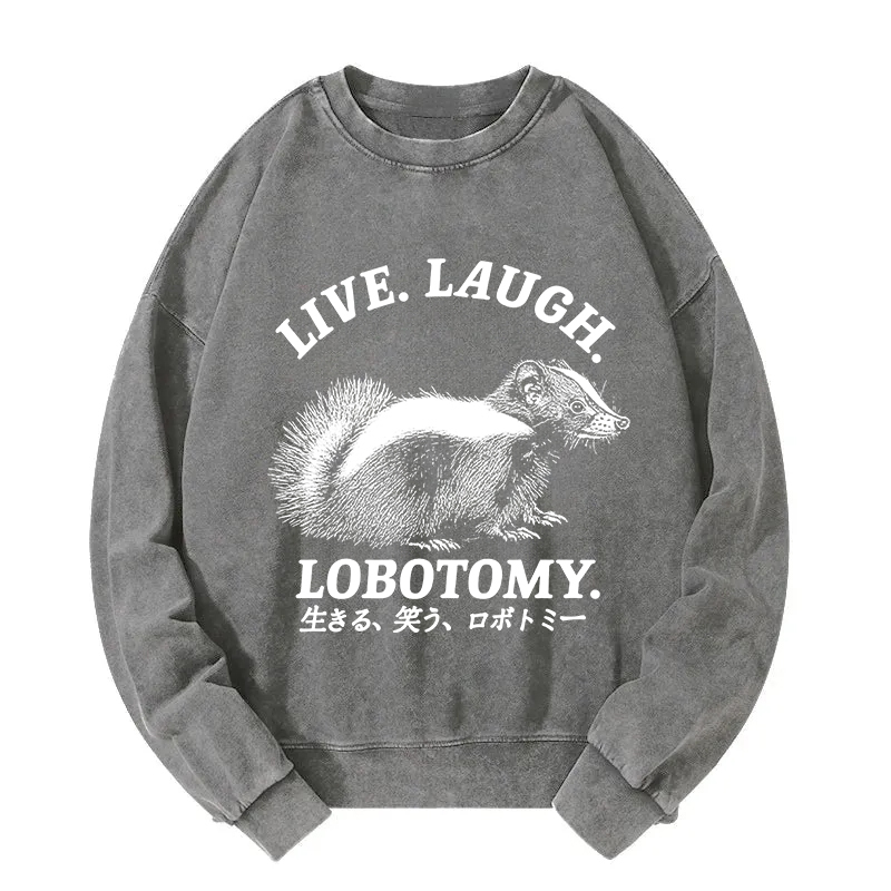 Live Laugh Lobotomy Washed Sweatshirt