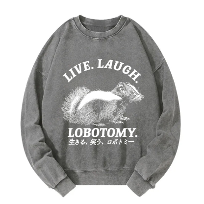 Live Laugh Lobotomy Washed Sweatshirt