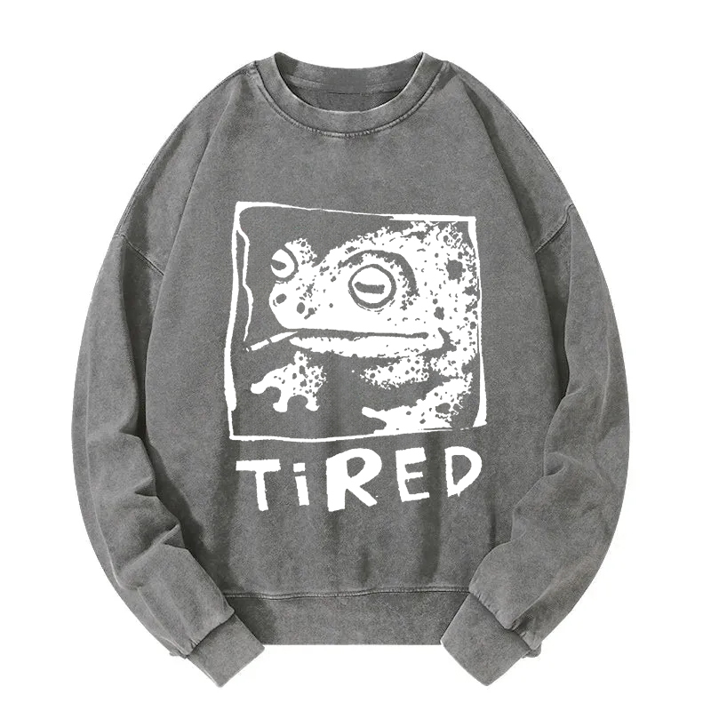 Tired Frog Vintage Washed Sweatshirt
