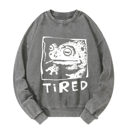 Tired Frog Vintage Washed Sweatshirt
