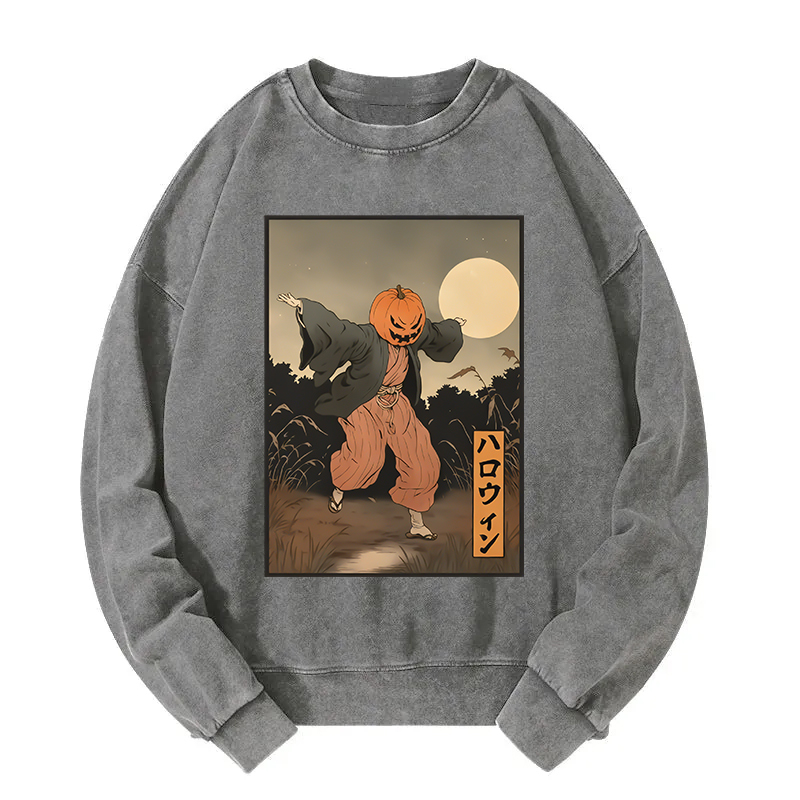 Japanese Pumpkin Monster Washed Sweatshirt
