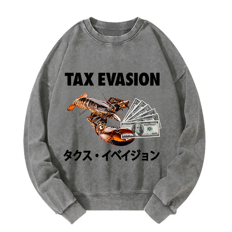 Tux Evasion Funny Washed Sweatshirt