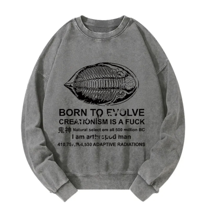 Born To Evolve Washed Sweatshirt