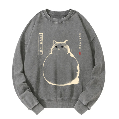 Matsumoto Hoji Cat Washed Sweatshirt