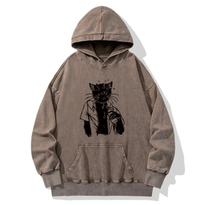 Cool Cat Washed Hoodie