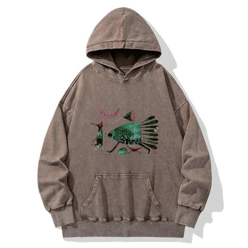 Migration Fish Washed Hoodie