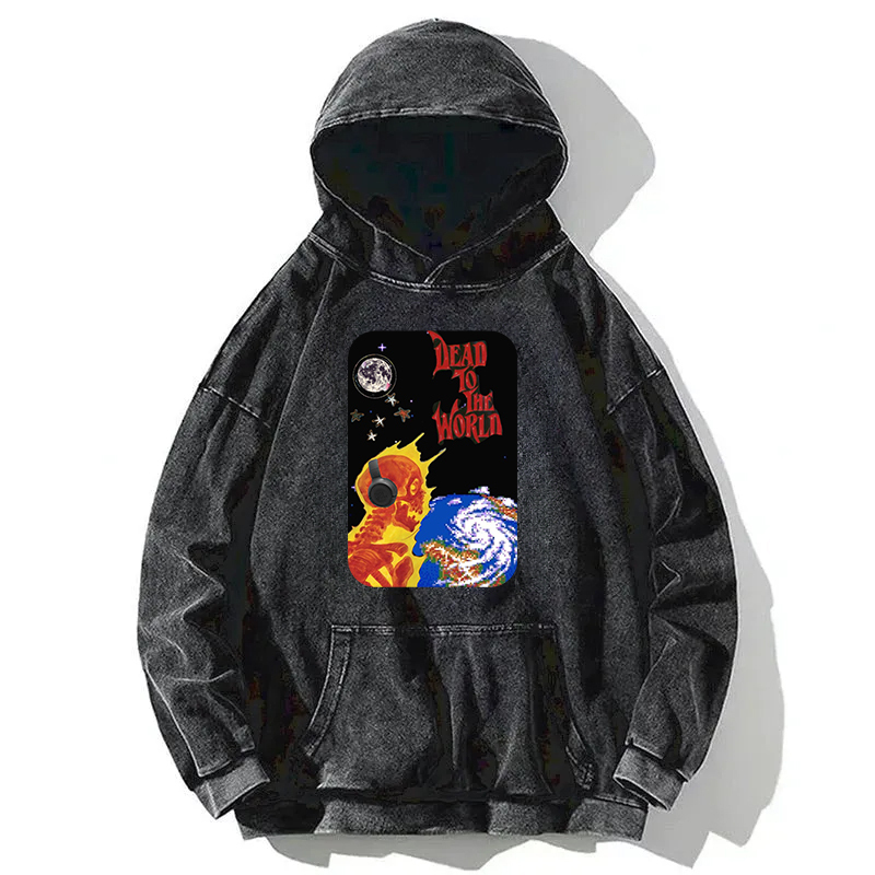 Dead To The World Washed Hoodie