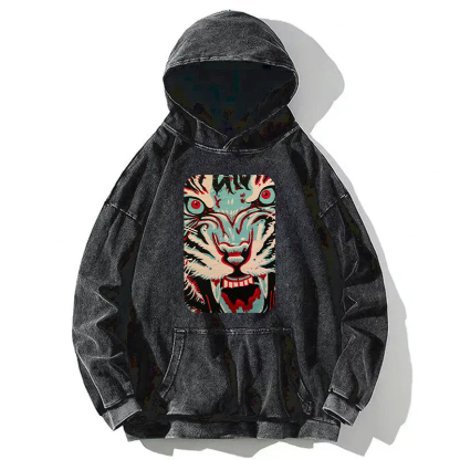 The Angry Tiger Washed Hoodie