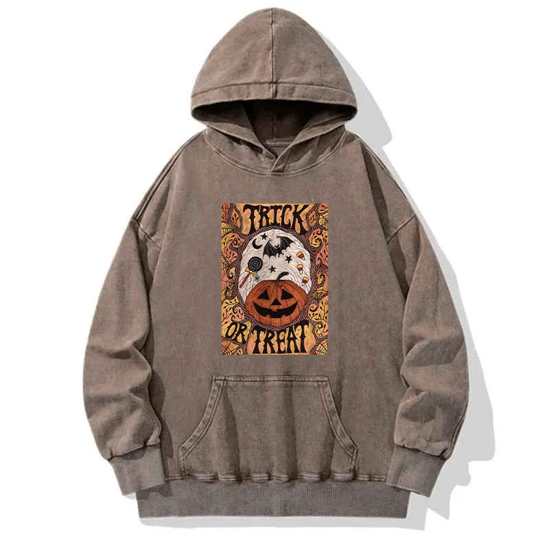Trick Or Treat Washed Hoodie
