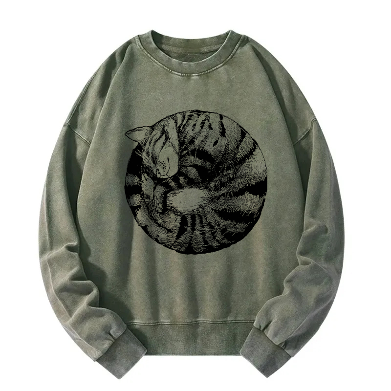 Cat's Circle Washed Sweatshirt
