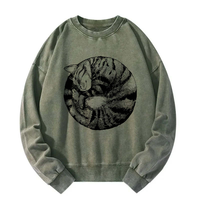 Cat's Circle Washed Sweatshirt