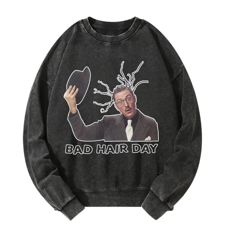 Bad Hair Day Washed Sweatshirt