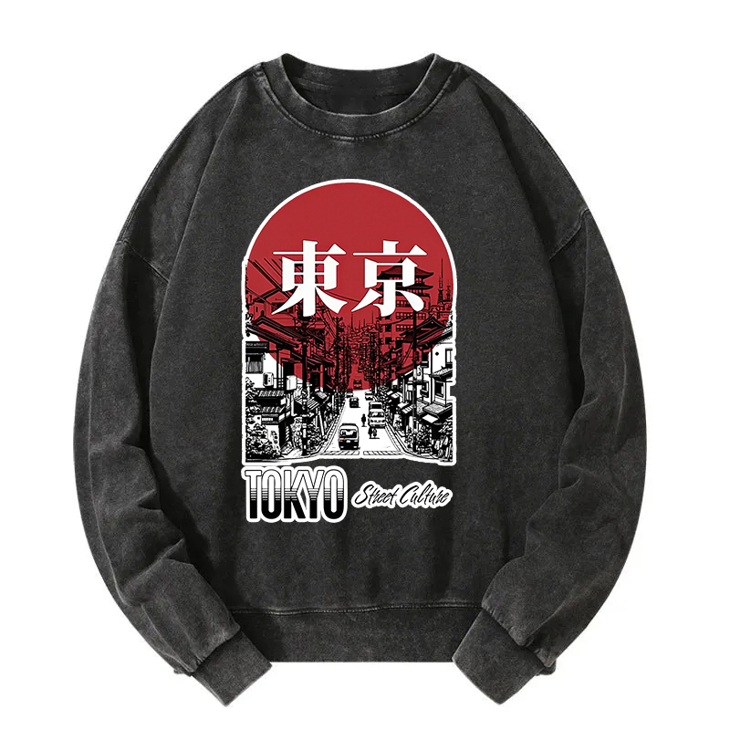 Tokyo Urban Street Washed Sweatshirt