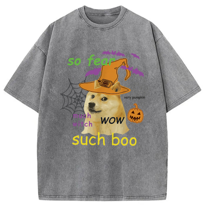 Halloween Doge Washed T-Shirt