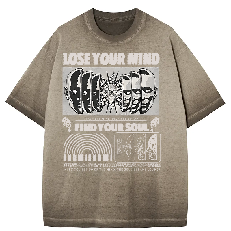 Lose Mind Find Soul Gradient Washed T-Shirt