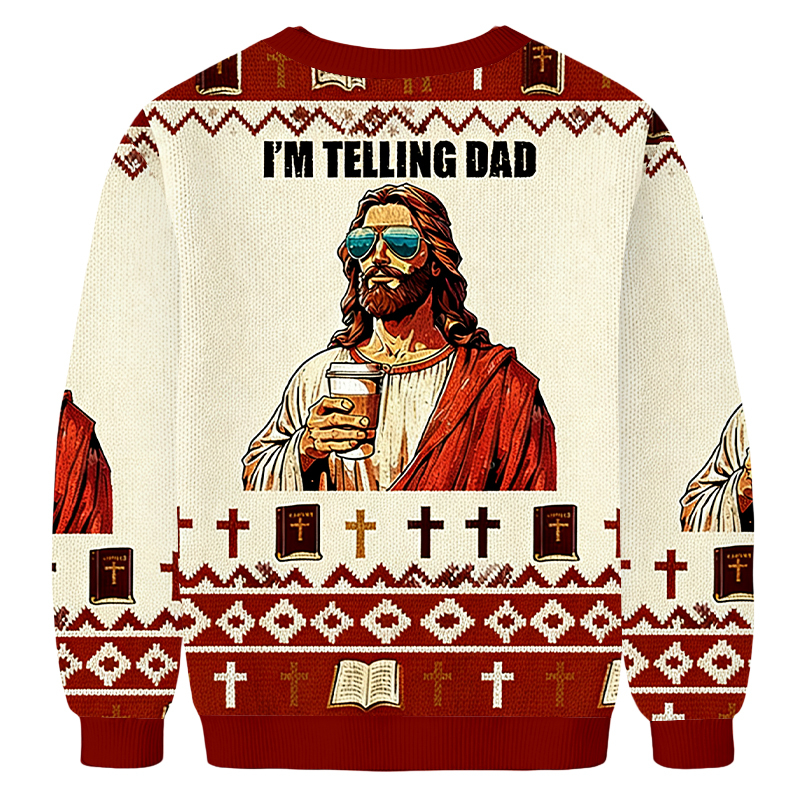 Baddiecat I'm Telling Dad Ugly Sweatshirt