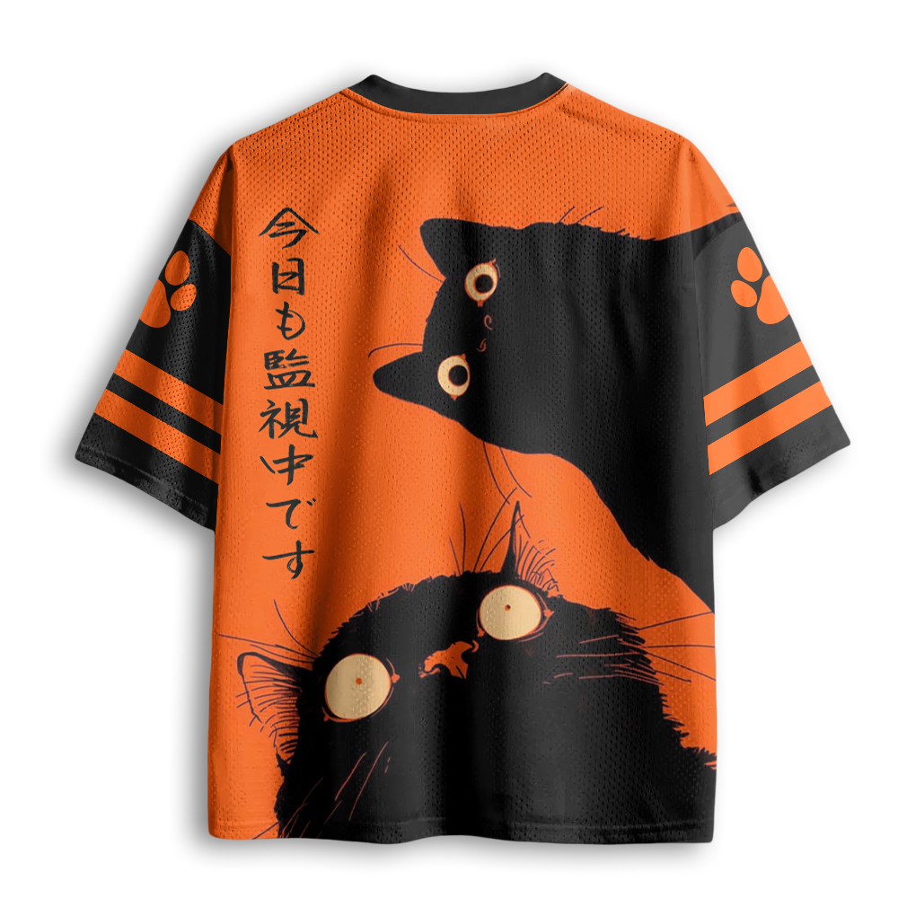 Baddiecat The Cat Is Watching Today Mesh Jersey