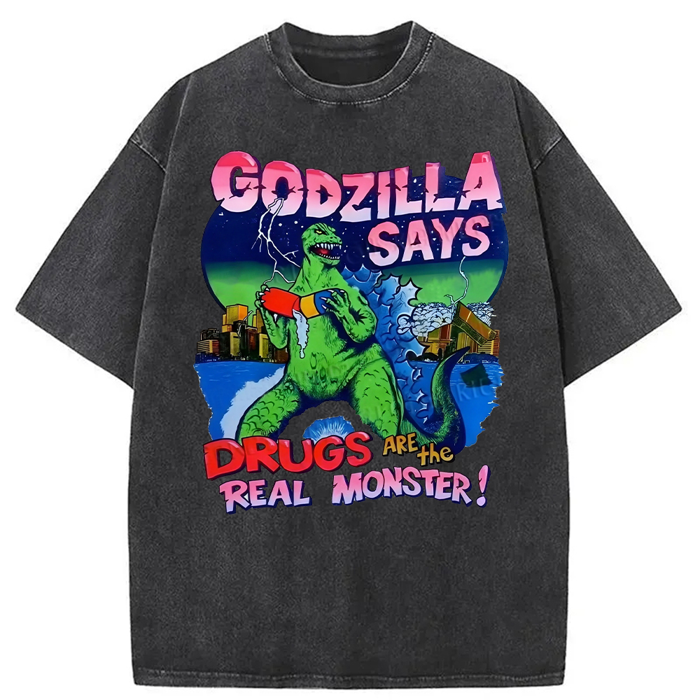 Godzilla Says Washed T-Shirt