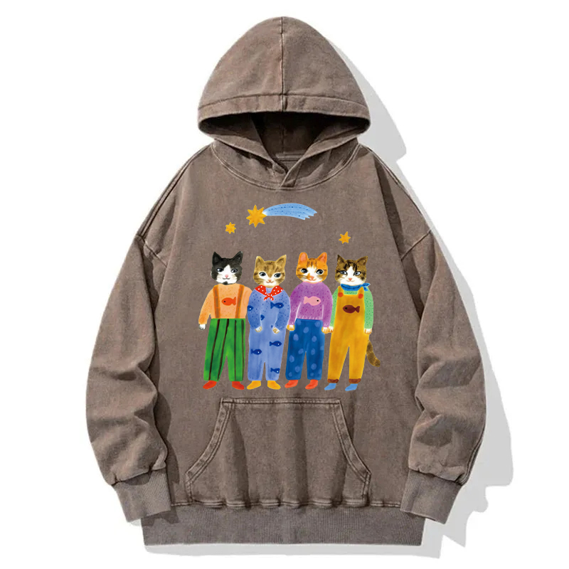 Childlike Cat Washed Hoodie