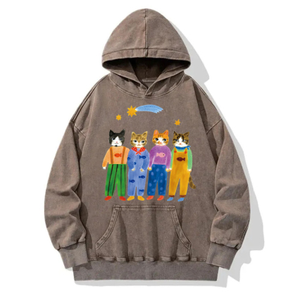 Childlike Cat Washed Hoodie