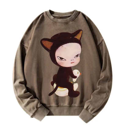 Yoshitomo Nara Washed Sweatshirt