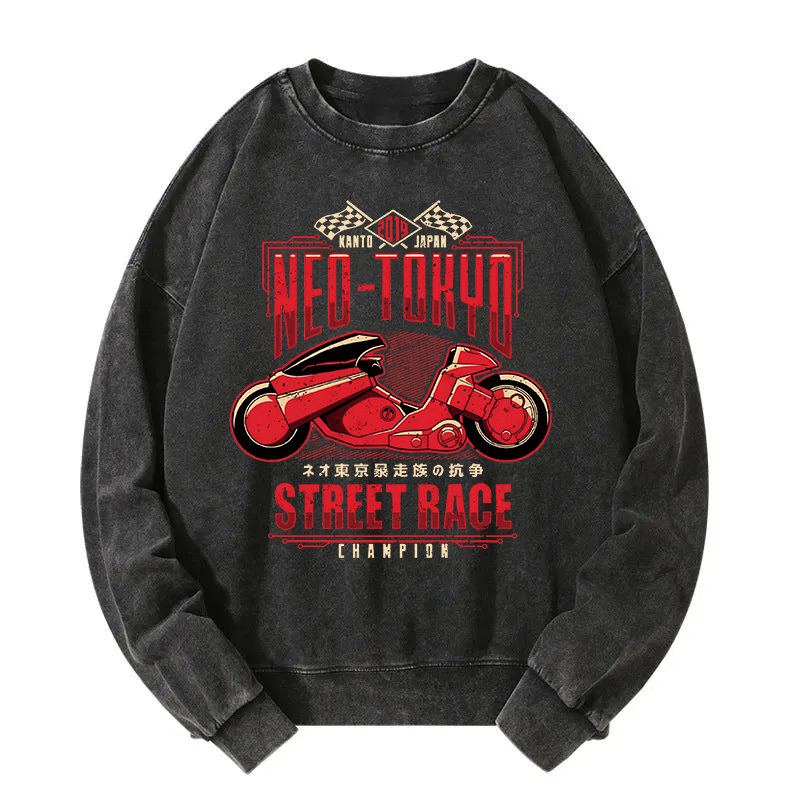 Neo Tokyo Street Race Washed Sweatshirt