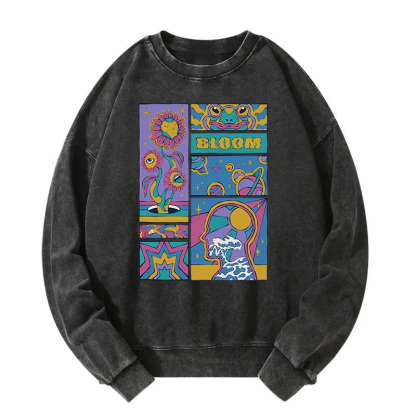 Color Bloom Washed Sweatshirt