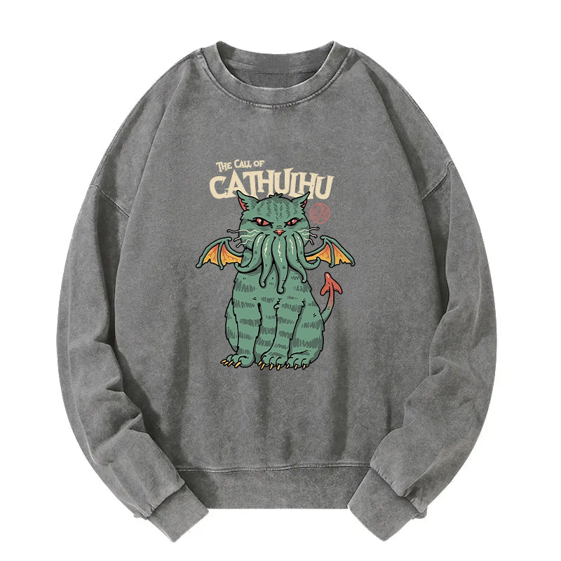 The Call Of Cathuluhu Washed Sweatshirt