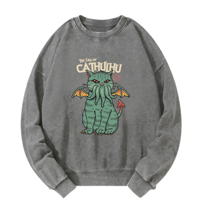 The Call Of Cathuluhu Washed Sweatshirt