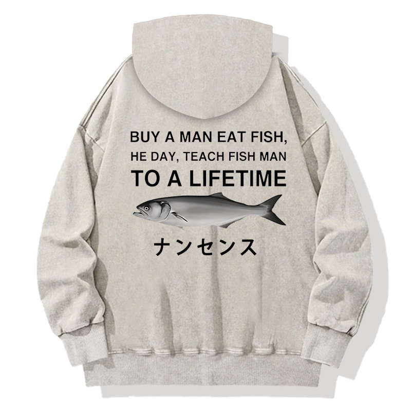 Funny To A Lifetime Back Washed Hoodie