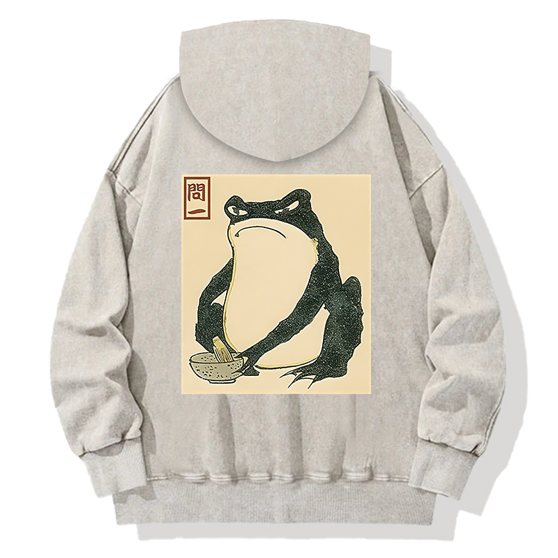 Matsumoto Hoji Japanese Frog Back Washed Hoodie