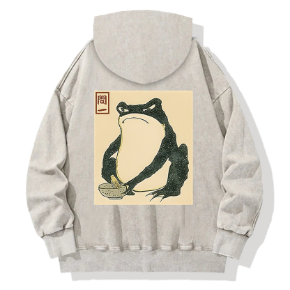 Matsumoto Hoji Japanese Frog Back Washed Hoodie