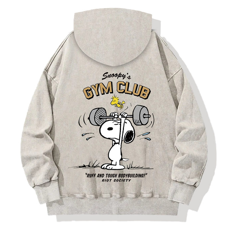 Gym Club Back Washed Hoodie
