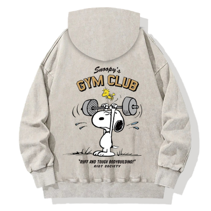 Gym Club Back Washed Hoodie