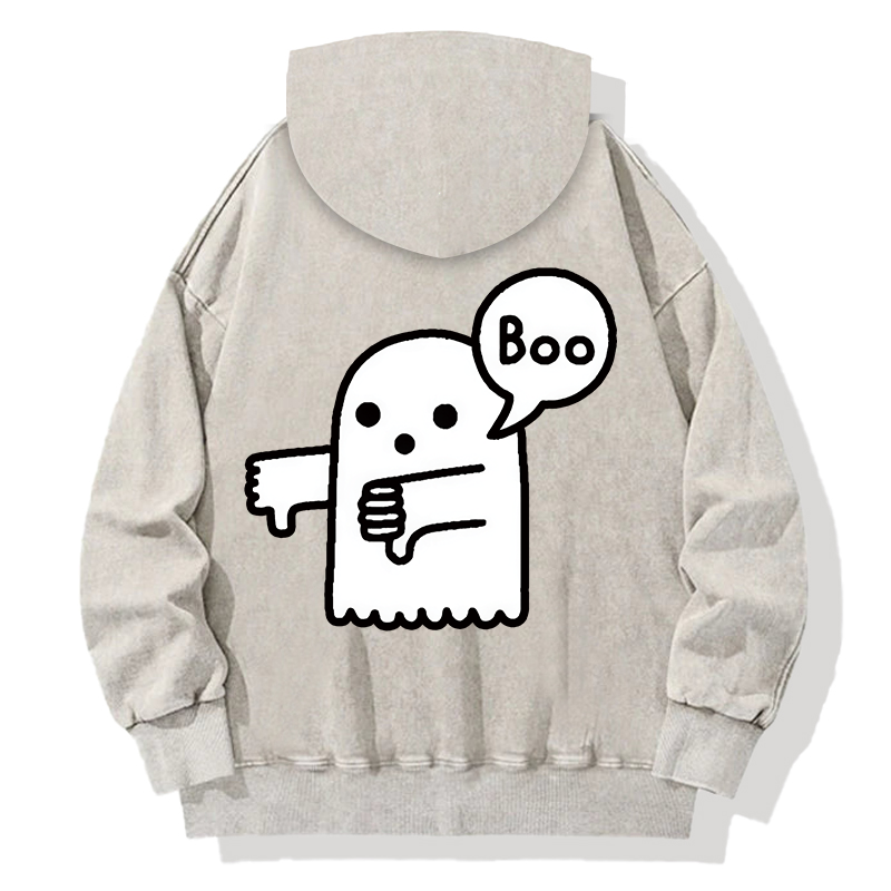 Ghost of Disapproval Back Washed Hoodie