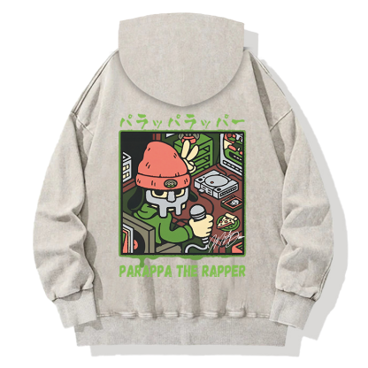 PaRappa the Rapper MF DOOM Back Washed Hoodie