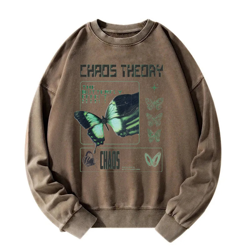Beautiful Butterfly Chaos Washed Sweatshirt