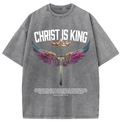 Christ Is King Christian Washed T-Shirt