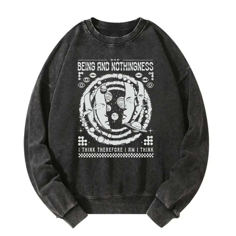 Being and Nothingness Washed Sweatshirt