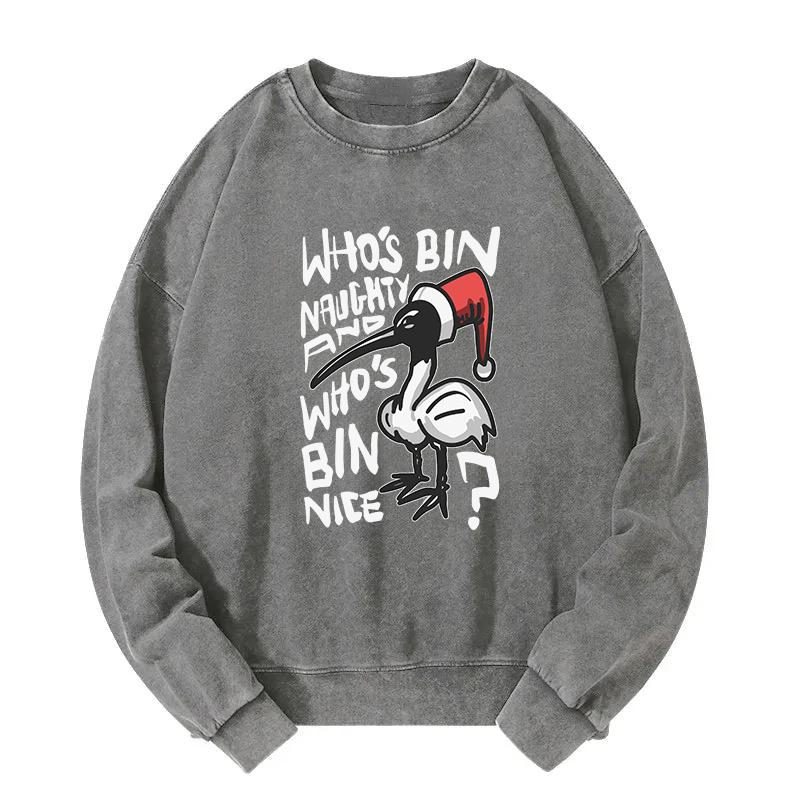 Christmas Bin Chicken Washed Sweatshirt