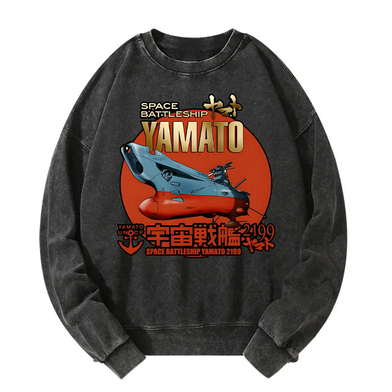 Space Battleship Yamato Washed Sweatshirt