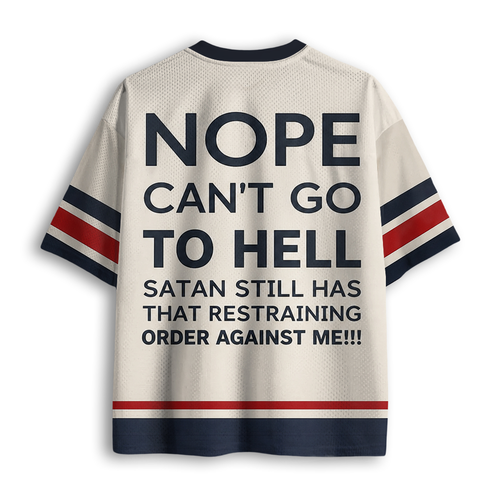 Baddiecat Nope Can't Go To Hell Mesh Jersey