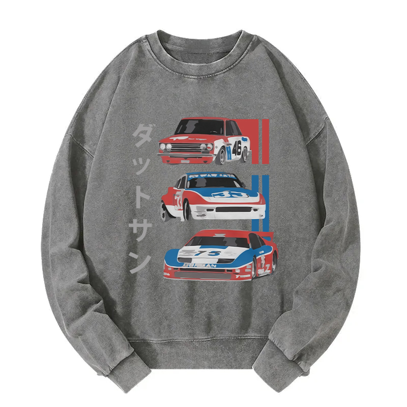 Datsun Japanese Racing Generations Washed Sweatshirt