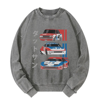 Datsun Japanese Racing Generations Washed Sweatshirt