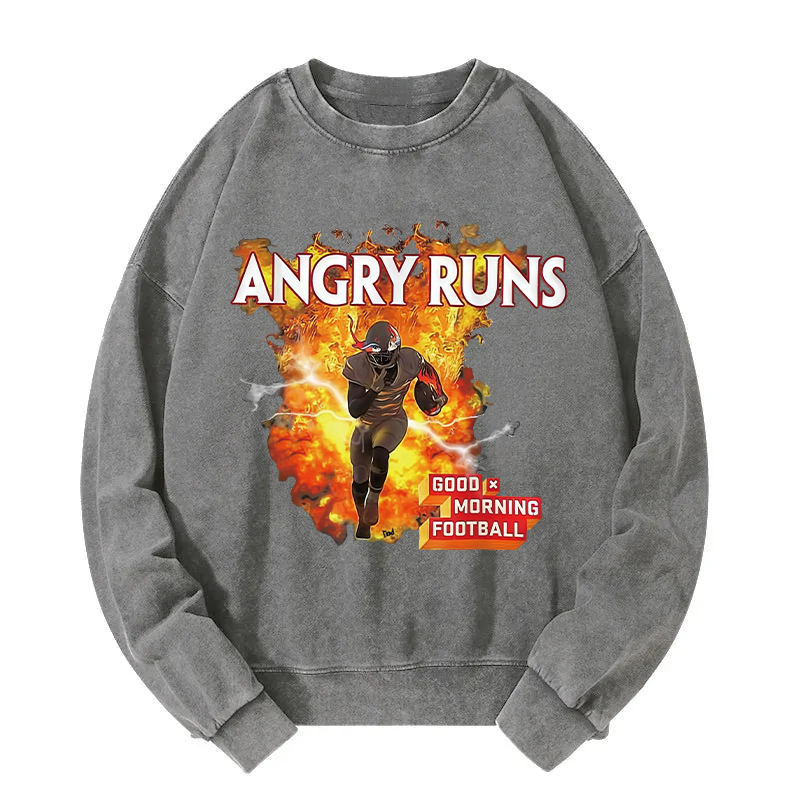 Angry Runs Active Washed Sweatshirt