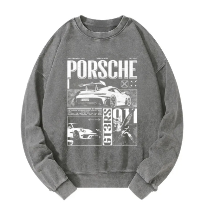 Vintage Racing Auto GT Retro Washed Sweatshirt