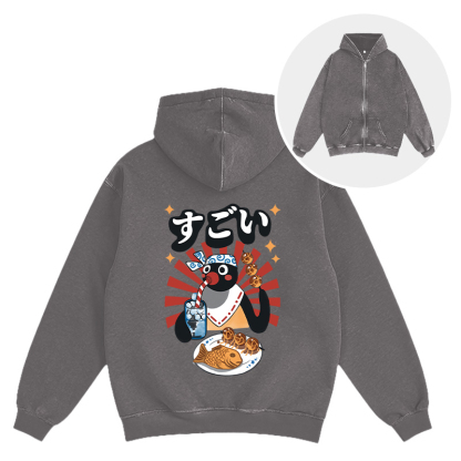 Matsuri Pengin Washed Zip Hoodie